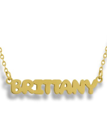 Custom/Personalized Bubble Nameplate Necklace