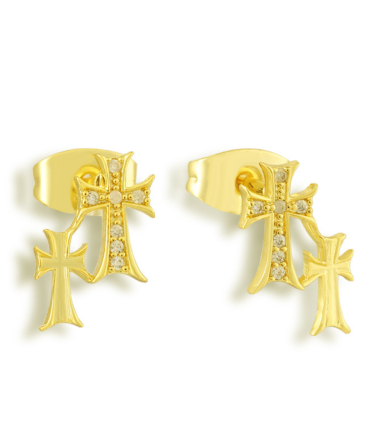Double Cross Me Studs