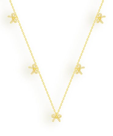 Gilded Bow Necklace