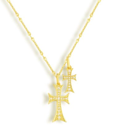 Double Cross Me Necklace