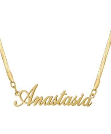Custom/Personalized Herringbone Nameplate Necklace